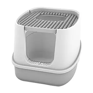 Ali Shipping Cat Litter Box Easy Clean Excrement Splash Proof for Garden Kitten Gray s