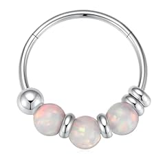 Silver,white opal&steel ball