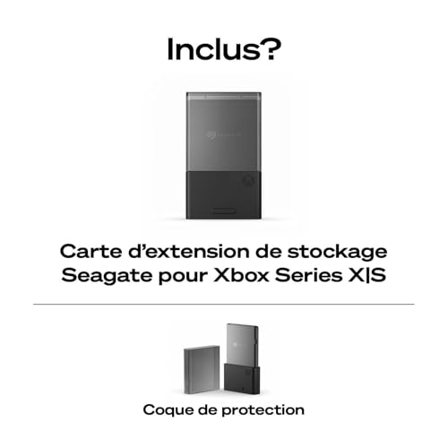 Seagate Expansion Card pour Xbox Series X|S SSD 2To, Plug and Play NVMe SSD Expansion, officiel permis, Services Rescue (STJR2000400)