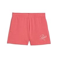 PUMA Mädchen ESS Script Shorts G Gestrickte Shorts, Peach Frost, 164