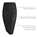 MBJ WB700 Women's Premium Scuba Stretch High Waist Pencil Skirt Below Knee for Office Wear XL Black