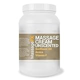 MASSAGE FX Unscented Massage Cream, 1 Gallon - Massage Creams for Massage Therapy - Physical Therapy Massage Cream - Deep Tissue Massage Cream Gallon - Infused with Arnica, Sunflower, & Vitamin E