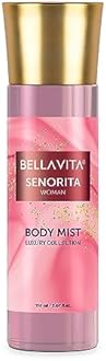 Bella Vita Luxury Senorita Women Body Spray Mist Perfume for Refreshing Floral & pomegranate Long Lasting Fragrance with Mint, 150 Ml