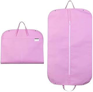 Premium Non-Woven Garment Bags for Suits, Jackets & Dresses - Durable Hanging Clothes Storage with Carry Handles - Stylish Brown Suit Cover for Travel & Organization