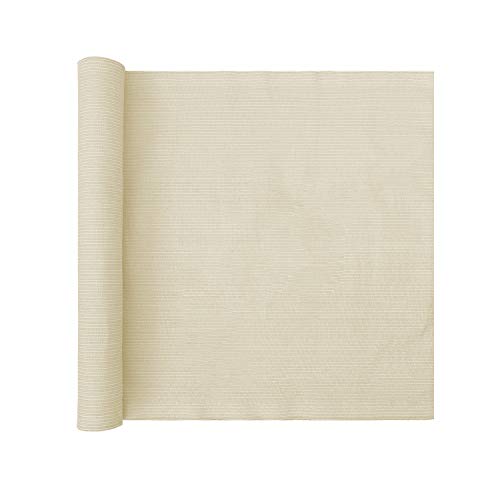 SHINPORT 6'x50' Shade Cloth Sun Shade Fabric Roll Shade Cover for Outdoor Pergola Carport Patio Deck Backyard Garden Greenhouse Balcony, Beige
