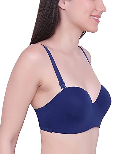 Image of Brachy Women's Every Day's Padded Underwired Demi Cup Bra T Shirt Padded Underwired Pushup Bra 85% Poly Cotton, 15% Elastane