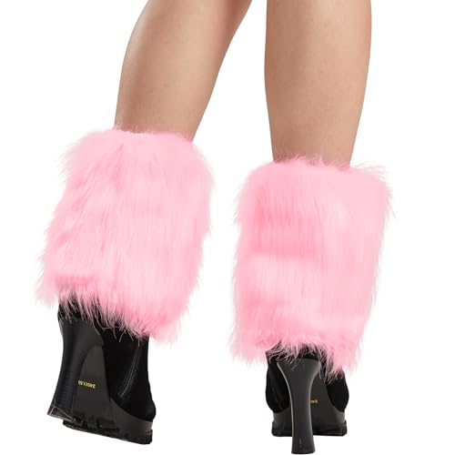 Image of Nanxson Womens Fur Leg Warmer Winter Short Boot Cuffs Covers Sleeves TTW0071