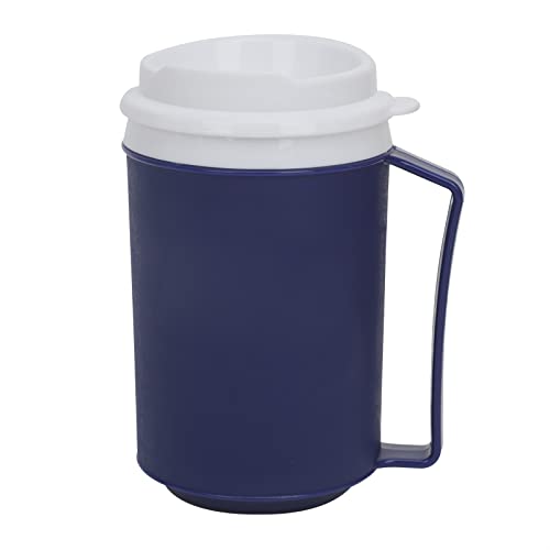 JIAHG Isolierbecher Trinkbecher mit Deckel Blau 500ml