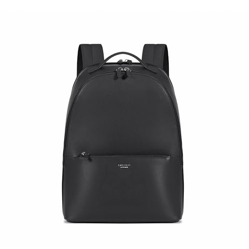 Carlheim Unisex Louvre Leather Backpack, black, M