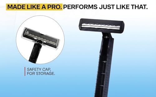 Image of SUPER-X Daily Shaving Razor for Men | Pack of 20| Twin Blade Disposable Razor with Protective Cover | Smooth & Comfortable Daily Shave | Anti-Slip Handle