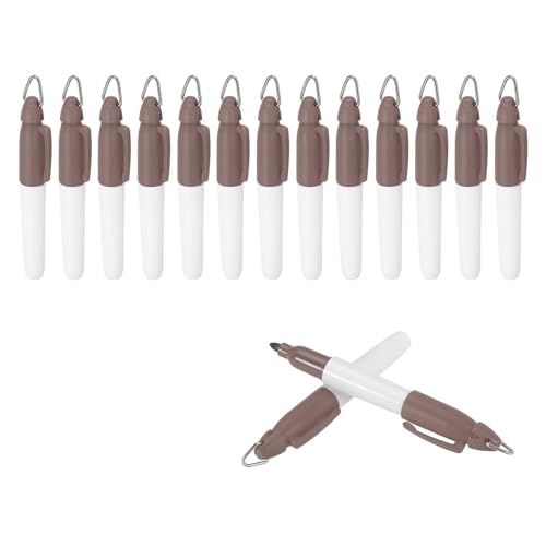 PATIKIL Marqueurs Miniatures Permanents Ronds Avec Clips, 15 Pcs Stylo Marqueur De Golf Avec Clip Porte-Clefs Pour Fournitures De Bureau Activites Exterieures,...