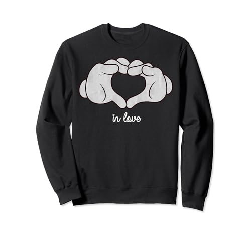 Sweatshirt Mickey Mouse pull coton doux contre le froid motif cœur Disney