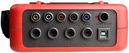 ETCR5000 Power Quality Analyzer Digital Energy Meter 3 Phase Multi-Functional Power Quality Monitor with ETCR040B Current Clamp, Red&Black — 사진 5
