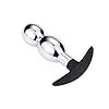 Metall Analplug Beads mit Weich Silikon T-Griff Basis, Anal Beads Butt Plug Klein Medium Groß Kugeln Anal Kette Analplug Sex Spielzeug für Männer Frauen Paare Anfänger (L) #2