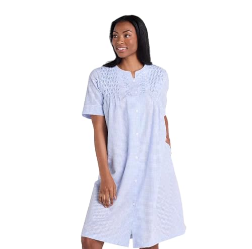 Miss Elaine Women's Seersucker ShortSleeve Short Robe