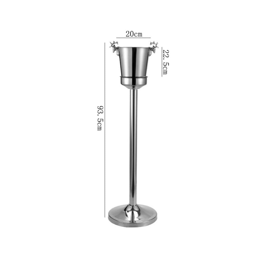 Secchiello per ghiaccio con supporto in acciaio inox, secchiello per vino su rastrelliera, secchiello per ghiaccio per champagne, vino, birra, KTV, club, per vino, bevande, bar