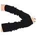 BIKETAFUWY Handschuhe Kaschmirmischung Armwärmer Fingerlose Handschuhe Gestrickte Langarm Fäustlinge Handschuhe Handgelenkwärmer Mit Daumenloch Für Damen