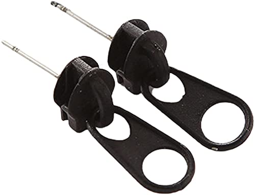 1 par de pendientes femeninos llamativos con cremallera, exquisitos piercings con cremallera para fiestas