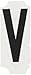 Brady 6450-V, Quik-Align Labels, 2" Height, Black, Legend "V" (10 per Package)