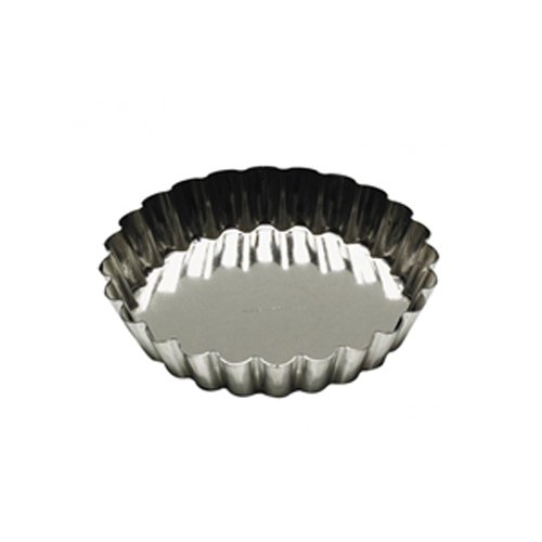 SCI ScandicraftsFluted Tart/Quiche Mould, Fixed Bottom 4.4cm Diameter, Tinplate