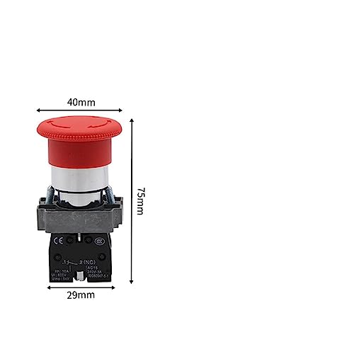 Interruptor de parada de emergencia 2-S542 boton de hongo rojo 22mm NC 3