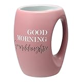 Pavilion Gift Company - Good Morning Granddaughter - 16 oz Pink Coffee Mug Tea Cup Gift From Grandma Grandpa Grandparents Birthday Long Distance Present