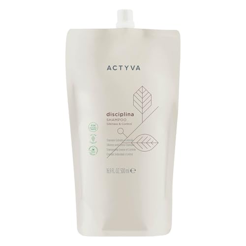 Actyva - Disciplina Shampoo, Idratante e Districante per Capelli Crespi, con Acido Ialuronico e Olio di Mandorle, Effetto Seta - 500 ml
