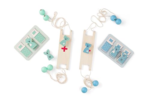 BS Toys – Jeu de société Sauvetage des Chiens avec brancards et Lits – 4+ Ans