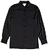 The Drop Women's @Lucyswhims Long-Sleeve Button Down Stretch Satin Shirt, Black, Large