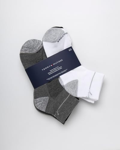 Image of Tommy Hilfiger Womens Quarter Socks - 6 Pack Soft Cushioned Athletic Performance Ankle Socks for Women for Sports and Running