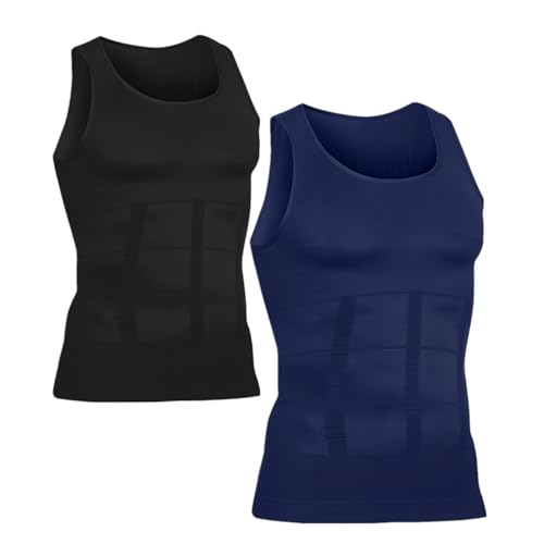 Selure Shaping Tank Men, Selure Compression Shirt Tank 2.0 Mens Big and Tall Shaping Sleeveless Shirts