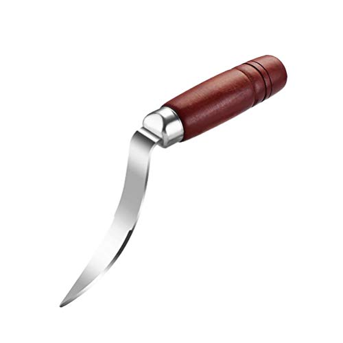 Lseqow Kokosnuss Öffner Messer, Kokosnussdosenöffner, Kokosnussschaber mit Holzgriff, Edelstahl Kokosnussschaber für Küchenhelfer, 22 * 12,5 * 3cm Lseqow Kokosnuss Öffner Messer, Kokosnussdosenöffner, Kokosnussschaber mit Holzgriff, Edelstahl Kokosnussschaber für Küchenhelfer, 22 * 12,5 * 3cm
