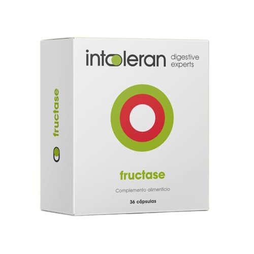 Intoleran Fructase Enzimas Digestivas - 36 cápsulas | Suplemento nutricional con Enzima Xylosa-Isomerasa | Fructosa | Acción directa | Puro y Vegano | Bajo en FODMAP | Sin Gluten | Sin Lactosa