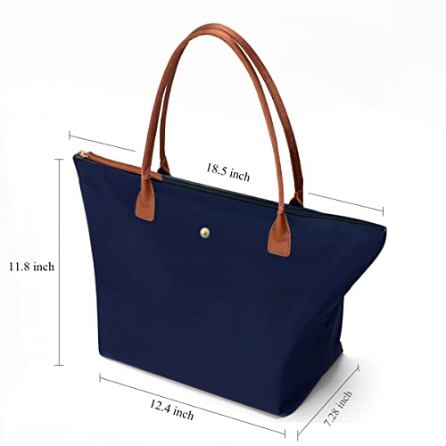 GM LIKKIE Shoulder Tote Bag for Women, Nylon Top-Handle Purse, Foldable Weekend Hobo Handbag