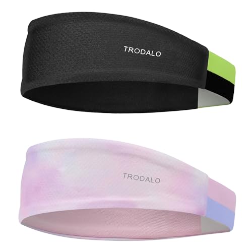 Trodalo Kids Sports Headbands for Girls Boys, Moisture Wicking Elastic Cooling Sweatbands, Non-Slip Lightweight Stretchy Hairbands for Soccer, Running, Basketball, Tennis