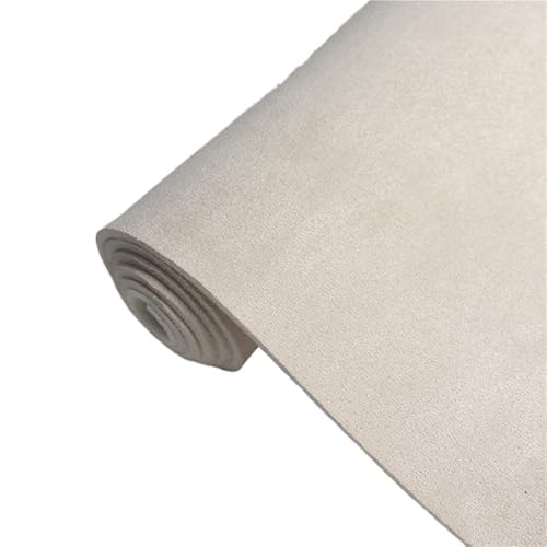 Tissu ciel de toit voiture daim beige 50x140cm pour modification intérieure et rembourrage