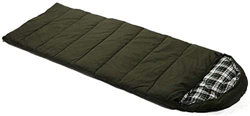 Sac de couchage camping temps froid vert - Duvet de randonnée chaud isolation thermique