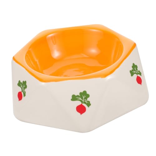 Mikikit Ceramic Hamster Food Bowl Prevents Spills Knocking Over Stable Durable Design for Pets Like Guinea Pigs Hedgehogs and Chinchillas Easy to Clean Lightweight Compact