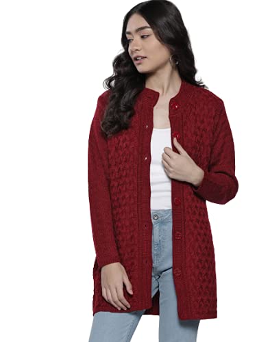 One femmeWomen's Woollen Solid Color Coat