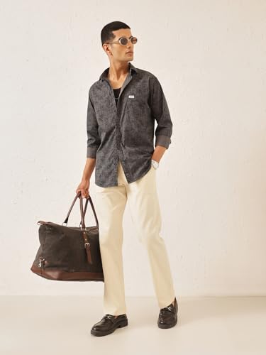 Image of Majestic Man Stylish Geomatric Print Casual Shirt - Pure Cotton| Full Sleeve | Trendy & Comfortable