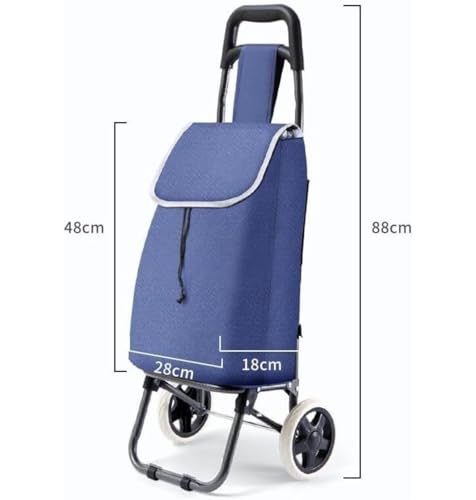 Carrito de la Compra, Bolsa Plegable con Ruedas, Grande, Reutilizable, de Tela, for supermercado