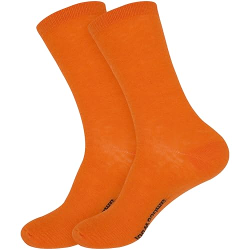 Image of BambooMN Unisex Men and Women's Rayon from Bamboo Wool Blend Athletic Crew Socks for Home, Travel, Work and Sport, 2 Pairs