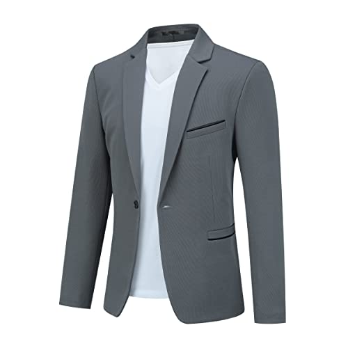 Allthemen Blazer da Uomo Slim Fit con Un Bottone Suit