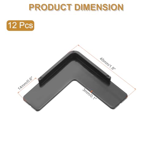 Image of uxcell Corner Protectors, 12 Pcs Table Corner Protectors, Furniture Corner Guard and Edges Safety Bumpers for Table Edges and Sharp Corners (Star-Shaped, Black)