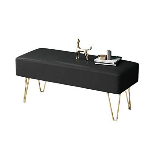 Long tabouret de vestiaire et centre commercial en noir