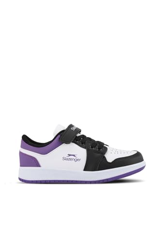 Slazenger PRINCE I Kız Çocuk Cırt Cırtlı Beyaz/Mor Günlük Spor Ayakkabısı