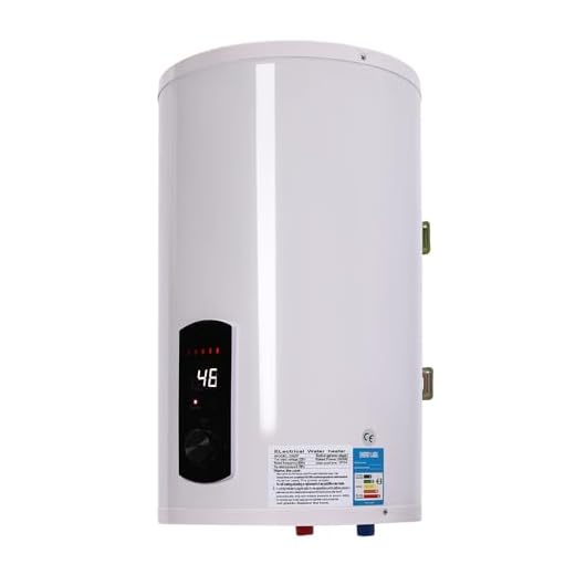 Calentador de agua eléctrico, 60L, 220 V, 2 kW, montaje en pared, con alcachofa de mano, indicador de temperatura LED, protección contra fugas, protección contra incendios en