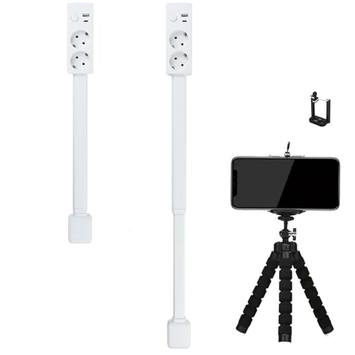 Bloc d'alimentation Rotatif Amovible avec 2 Prises, 1 Port USB-C et 1 Port USB-A pour canapés, armoires de lit et l'arrière du canapé.