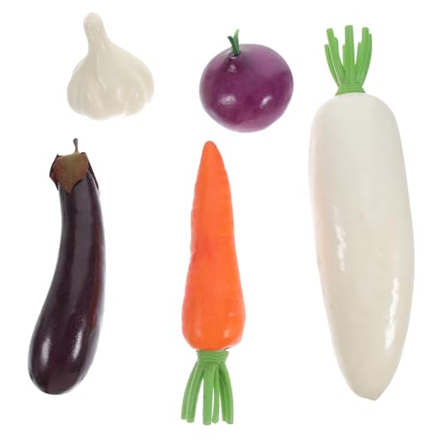 healvian 5個 加重泡沫?真野菜 点 リアルな模型でおままごとキッチン用 装飾や学習教材に 収穫祭やパーティーの自然な演出に