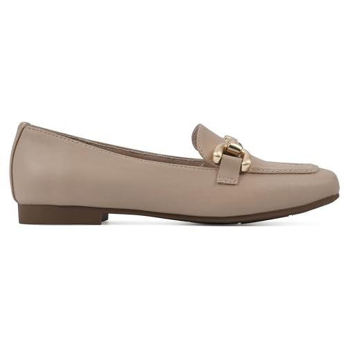 Image of CLIFFS BY WHITE MOUNTAIN Women's Bestow Moc-Toe Loafer Flat